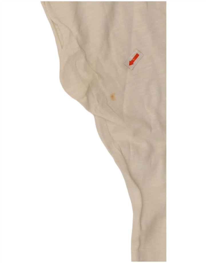 TOMMY HILFIGER Womens Oversized Graphic T-Shirt Top UK 10 Small White