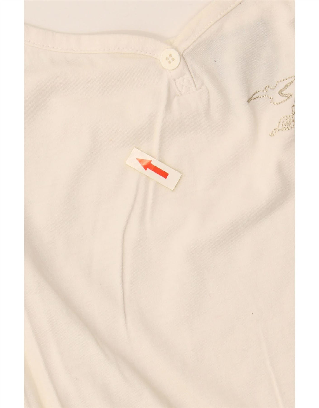 NIKE Womens Crop Graphic Cami Top UK 10/12 Medium Off White