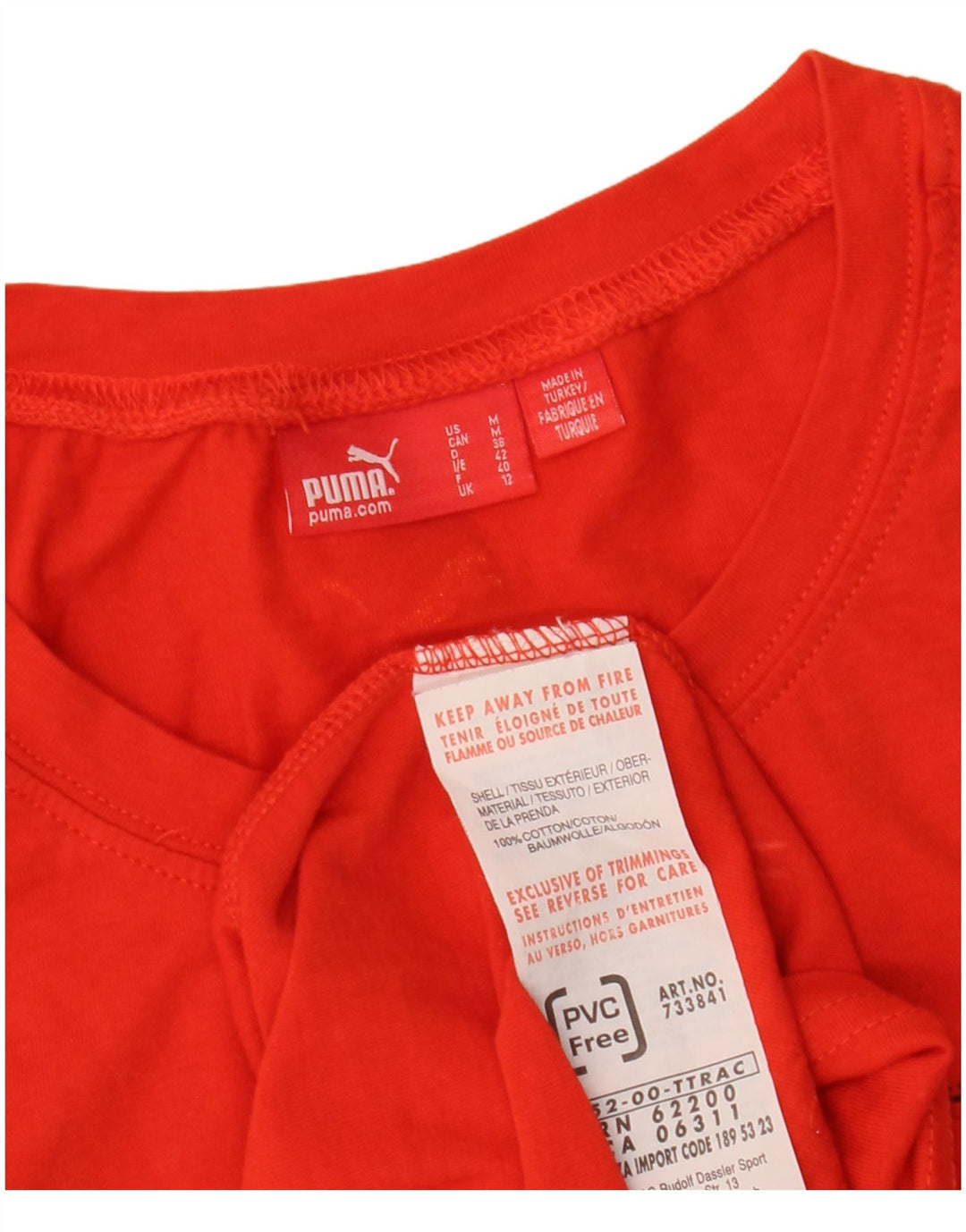 PUMA Womens Espana Graphic T-Shirt Top UK 12 Medium Red Cotton