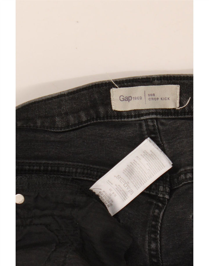 GAP Womens Kick Regular Fit Cropped Jeans W30 L24 Grey Cotton