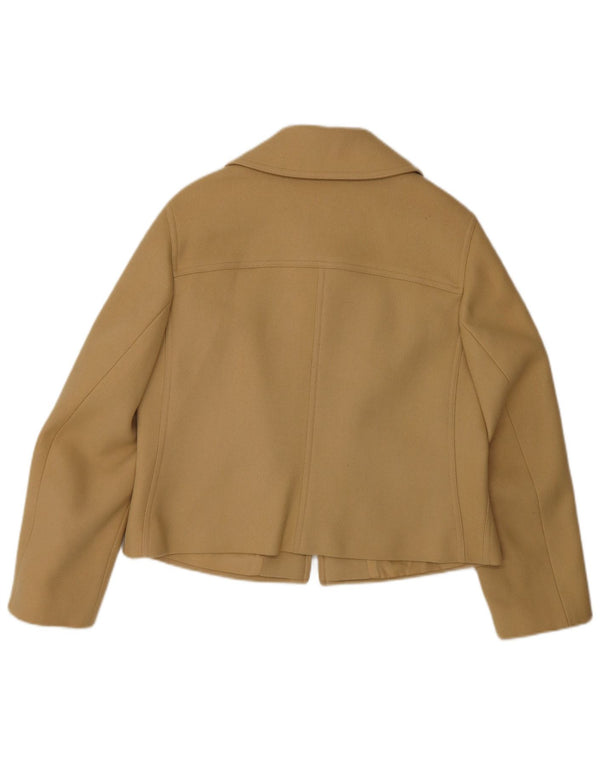 Bogner Womens Full Zip Blazer Jacket UK 16 Large Beige Wool