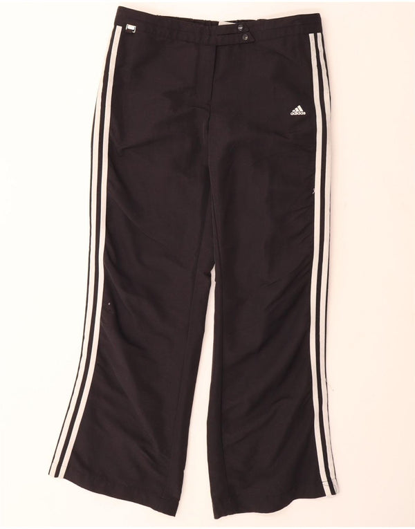 ADIDAS Womens Climalite Tracksuit Trousers UK 12 Medium  Black Nylon