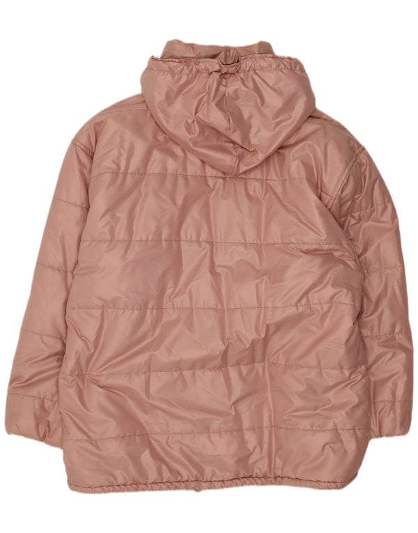 Belfe & Womens Hooded Oversized Padded Jacket IT 46 Large Pink Polyester