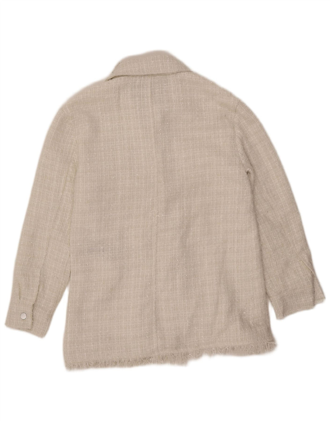 7 FOR ALL MANKIND Womens Bomber Jacket UK 12 Medium White Polyester