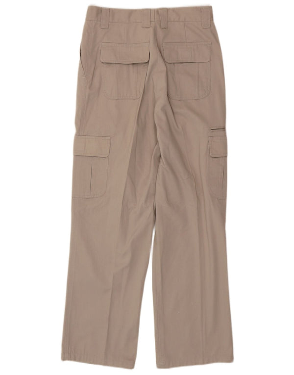 VINTAGE Mens Classics Straight Cargo Trousers W29 L29 Beige