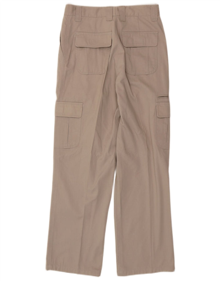 VINTAGE Mens Classics Straight Cargo Trousers W29 L29 Beige