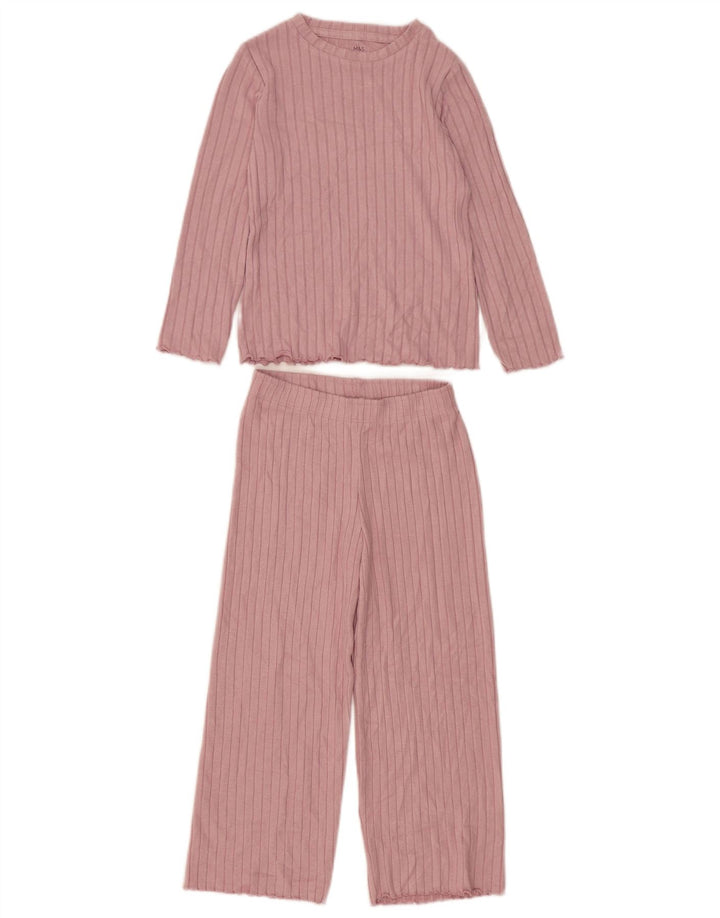 Marks & Spencer Girls 2 Piece Set 5-6 Years  Pink Viscose