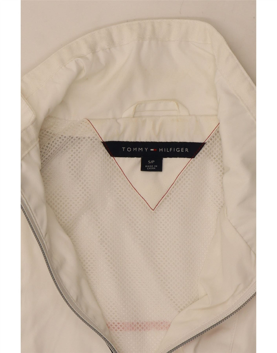 TOMMY HILFIGER Womens Graphic Tracksuit Top Jacket UK 10 Small White