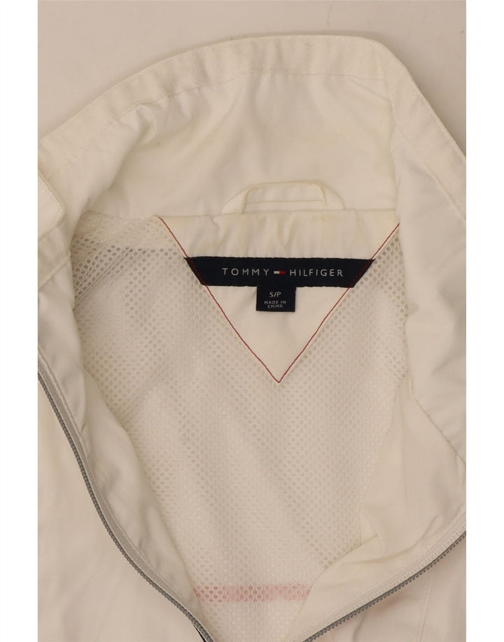 TOMMY HILFIGER Womens Graphic Tracksuit Top Jacket UK 10 Small White