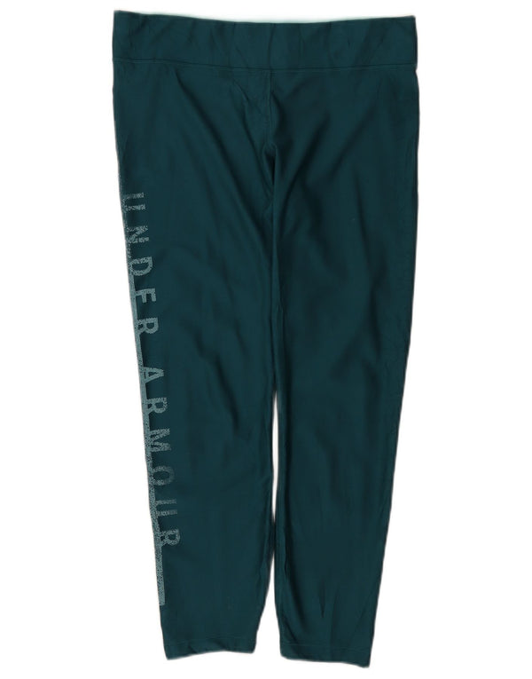 Under Armour Womens Compression Capri Leggings UK 14 Large Green