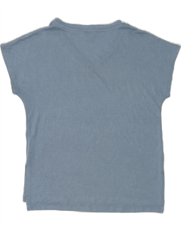 ORVIS Womens Oversized T-Shirt Top UK 6 XS Blue Polyester Vintage Orvis and Second-Hand Orvis from Messina Hembry 