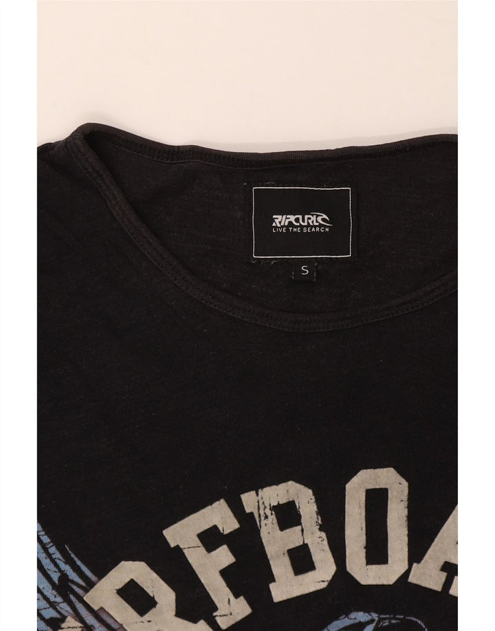 RIP CURL Mens Graphic T-Shirt Top Small Black