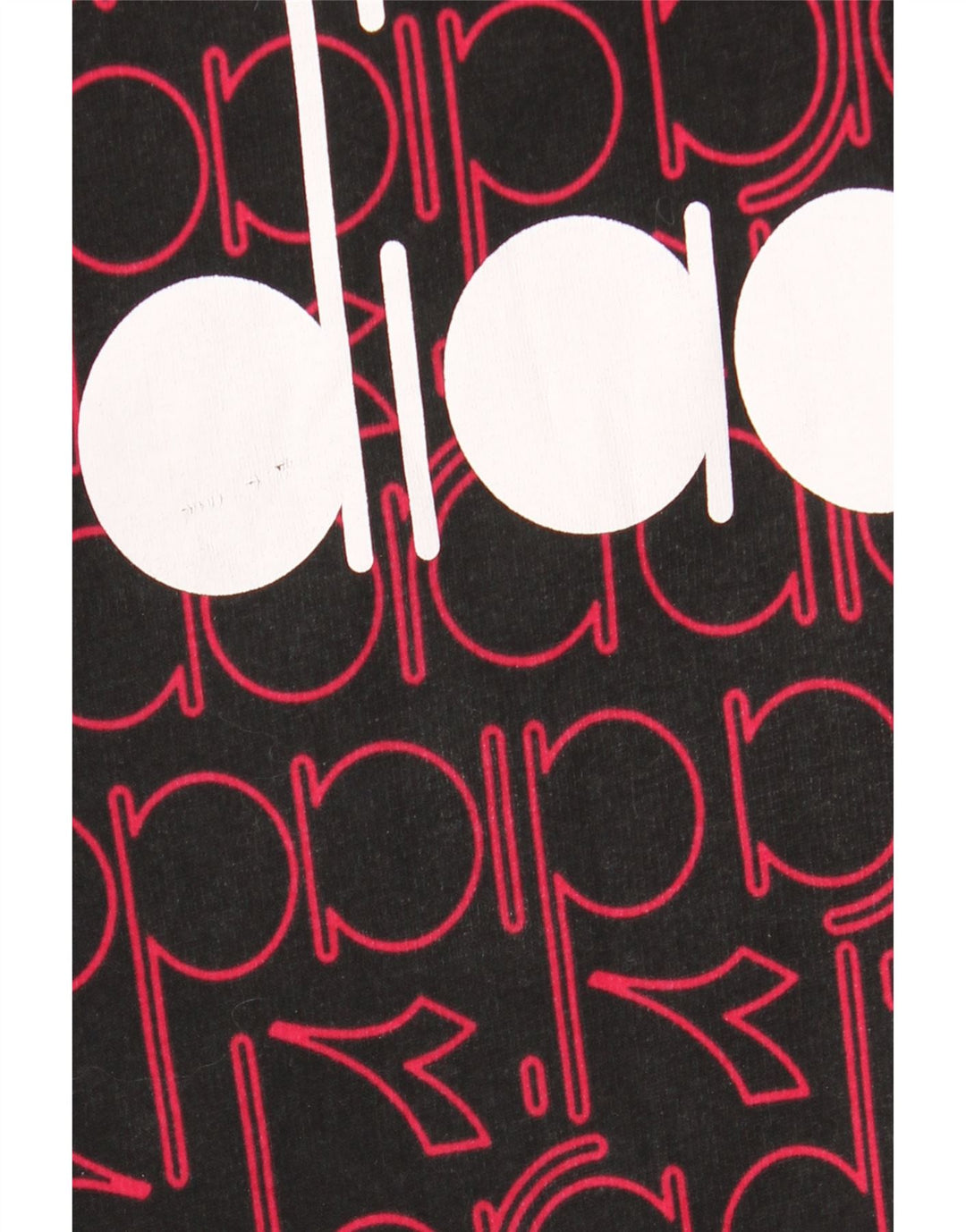 DIADORA Mens Graphic Hoodie Jumper Medium Black Cotton