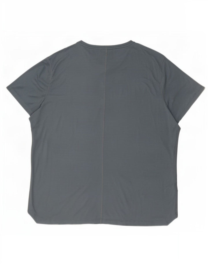 Asics Mens T-Shirt Top 2XL Navy Blue Polyester