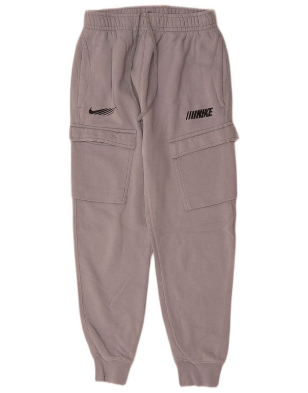 NIKE Womens Graphic Cargo Tracksuit Trousers Joggers UK 10 Small  Grey