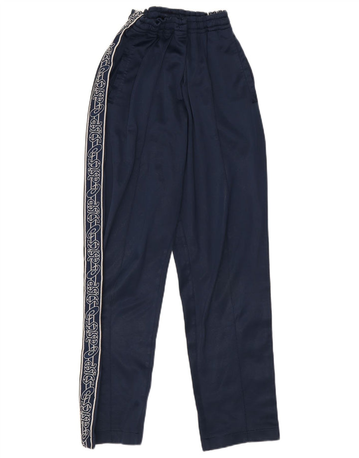 Asics Mens Graphic Tracksuit Trousers Small  Navy Blue