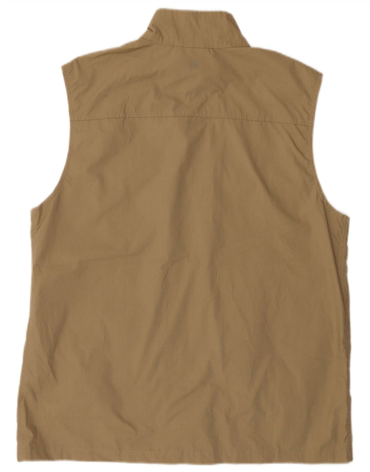 Mountain Warehouse Mens Utility Gilet UK 40 Large Beige Polyester