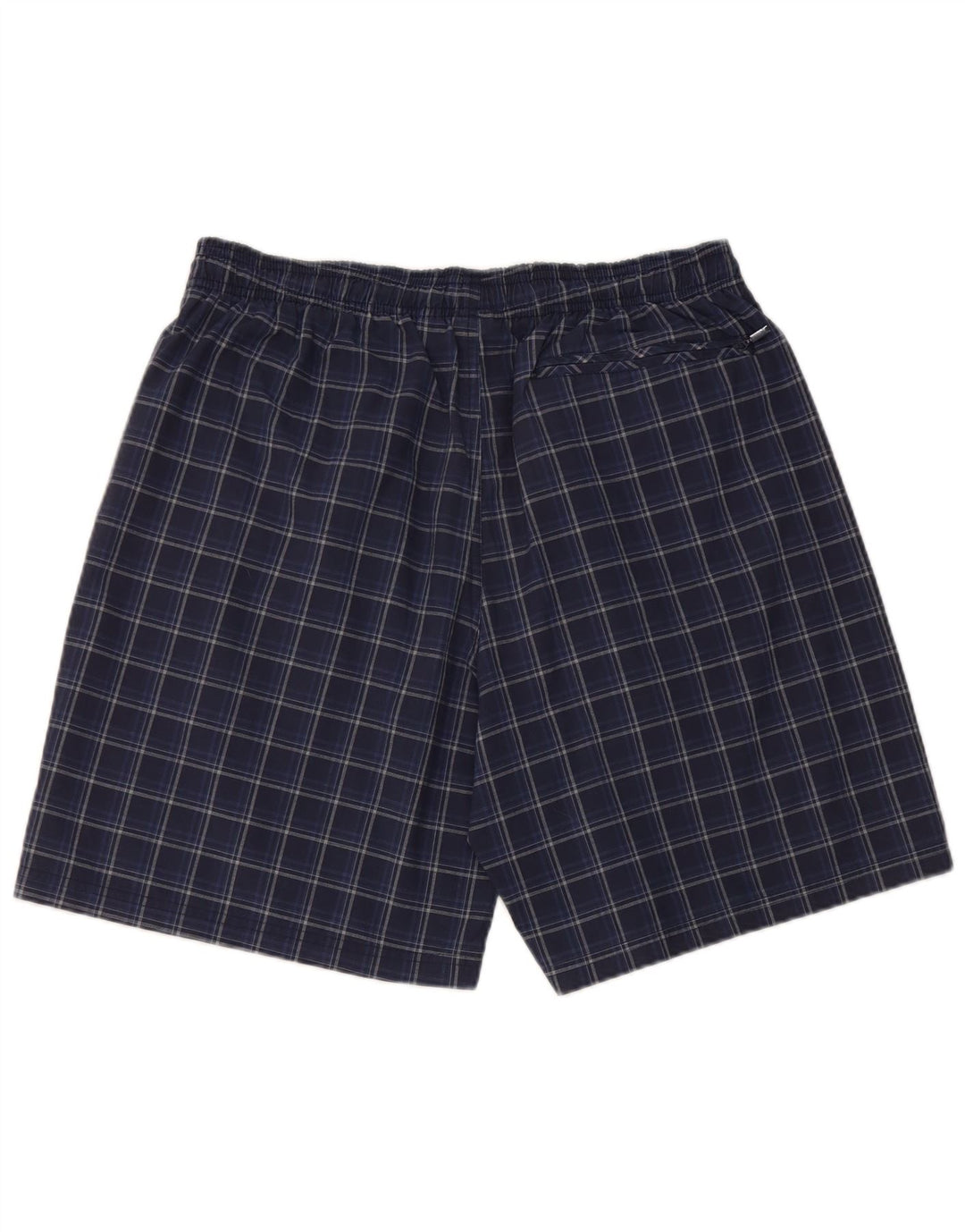 Adidas Mens Swimming Shorts Large Navy Blue Check Polyester