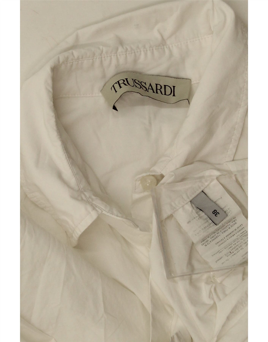 Trussardi Womens Oversized Shirt IT 38 XS White Cotton