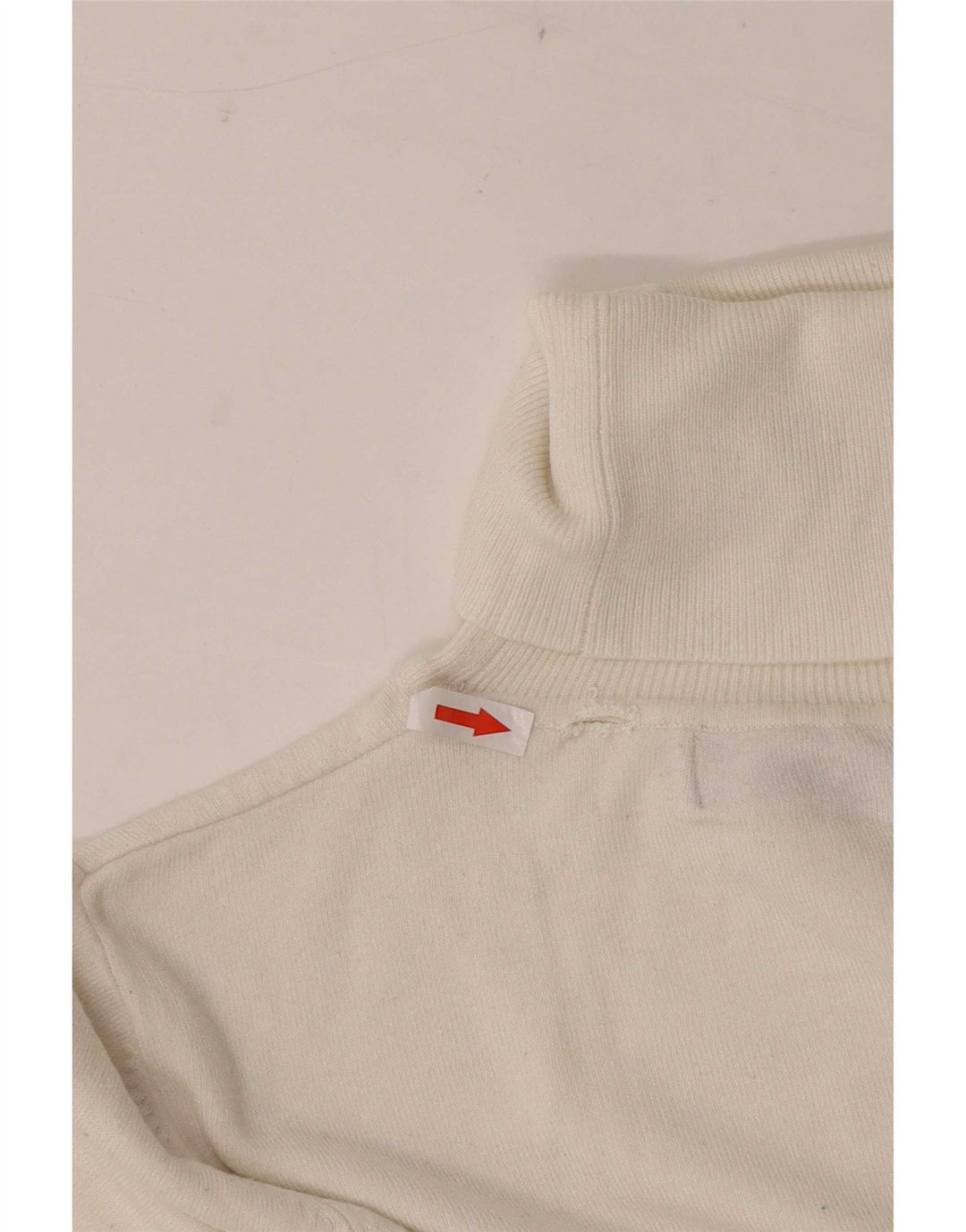 Zara Womens Roll Neck Jumper Sweater UK 12 Medium White Rayon