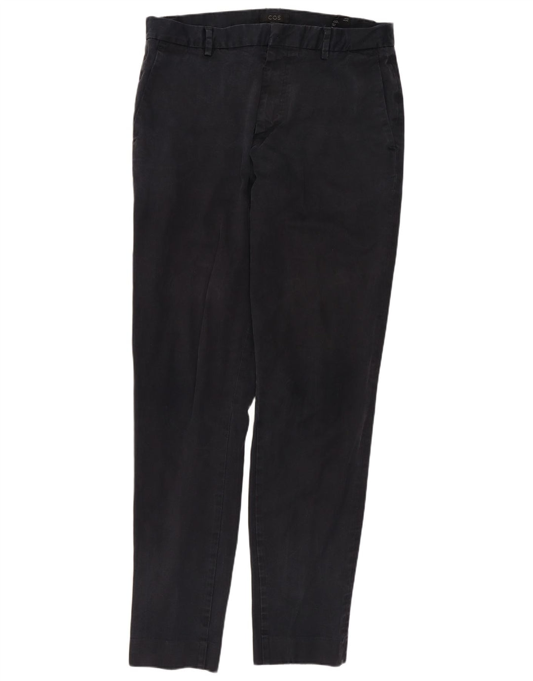 COS Mens Slim Chino Trousers EU 48 Medium W30 L31 Navy Blue Cotton