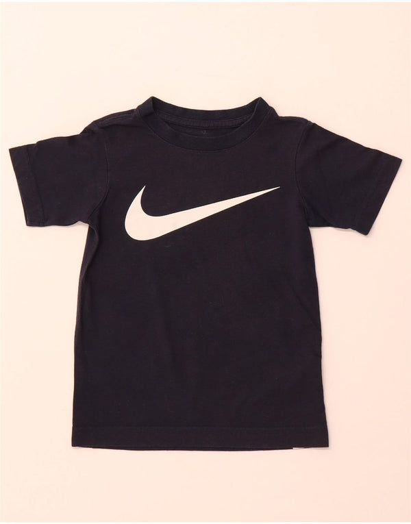 Nike Boys Graphic T-Shirt Top 3-4 Years XS Navy Blue Cotton
