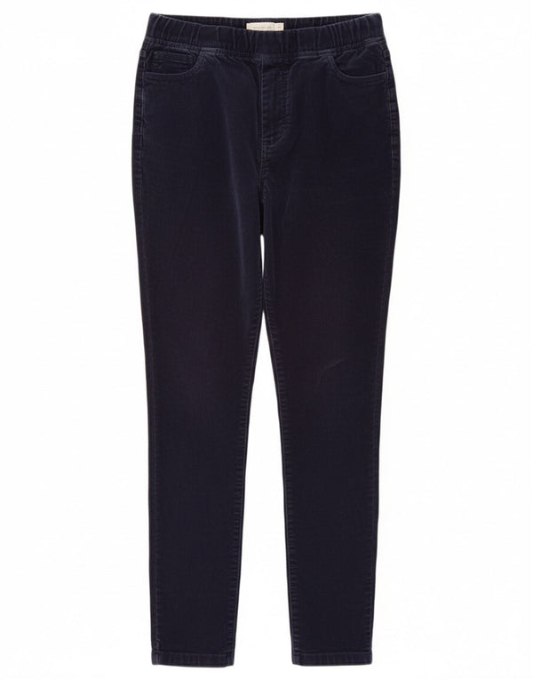 BODEN Girls Slim Corduroy Trousers 13-14 Years W26 L27 Navy Blue Cotton