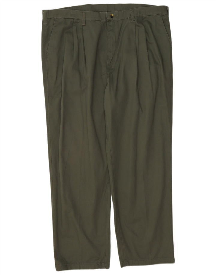 WRANGLER Mens Timber Creek Pegged Chino Trousers W42 L30 Khaki Cotton