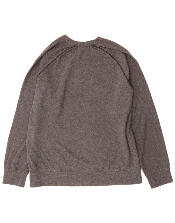 Reebok Mens Graphic Sweatshirt Jumper Large Grey Cotton