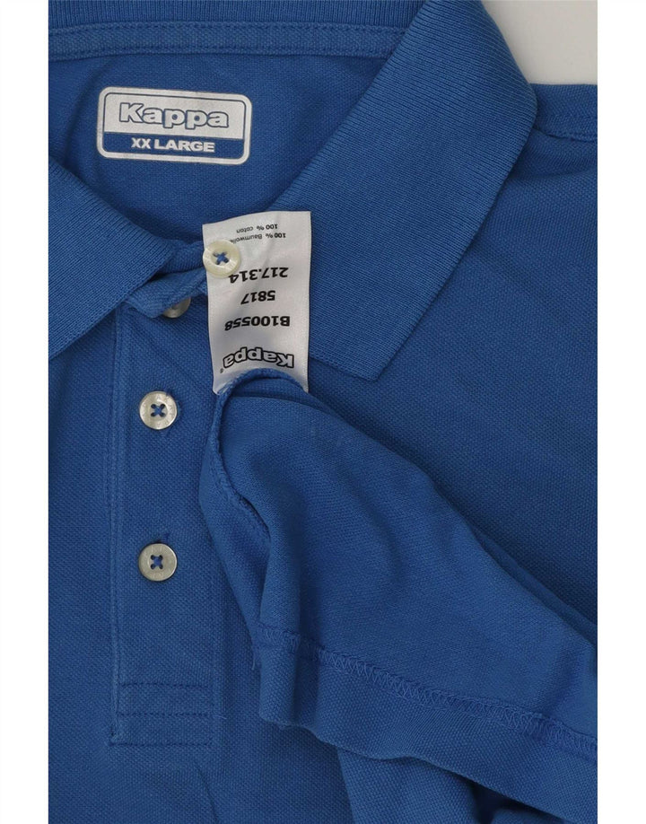 Kappa Mens Polo Shirt 2XL Blue Cotton
