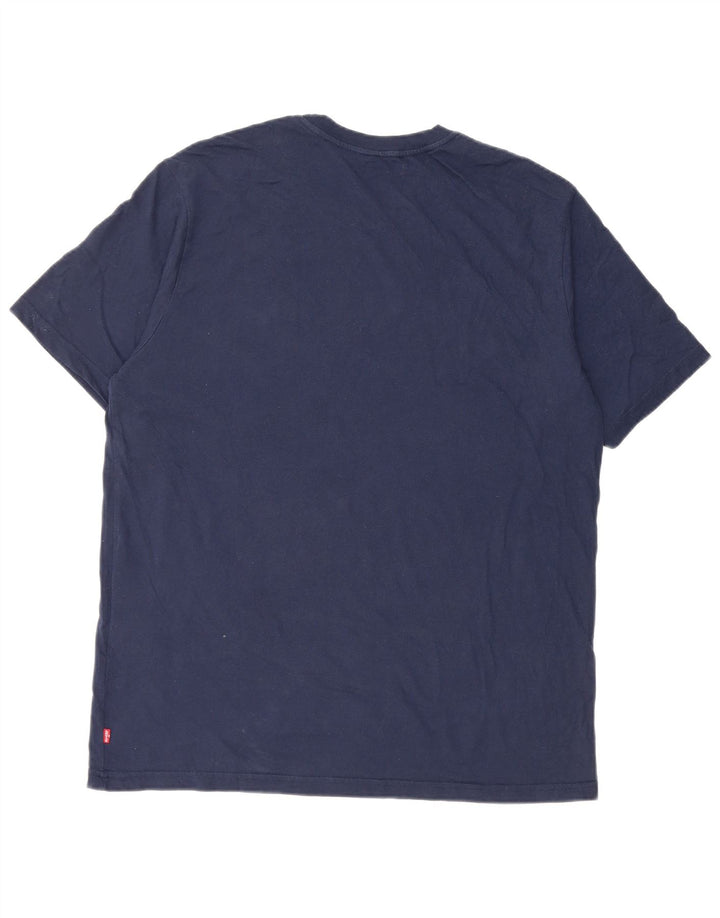 Levi's Mens Relaxed Graphic T-Shirt Top Medium Navy Blue Cotton