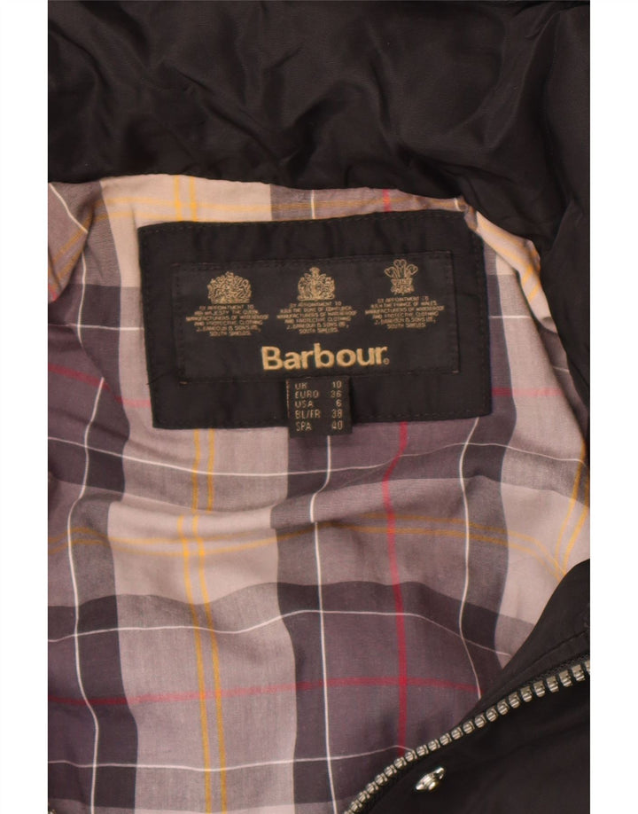 Barbour Womens Hooded Parka Jacket UK 10 Small Black