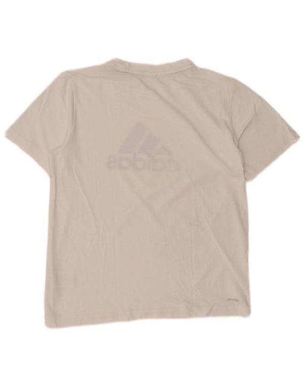 Adidas Mens Graphic T-Shirt Top Small White Cotton Sports