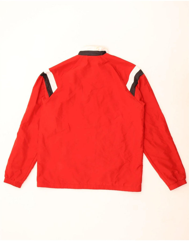 Adidas Mens Tracksuit Top Jacket Medium Red Colourblock Polyester