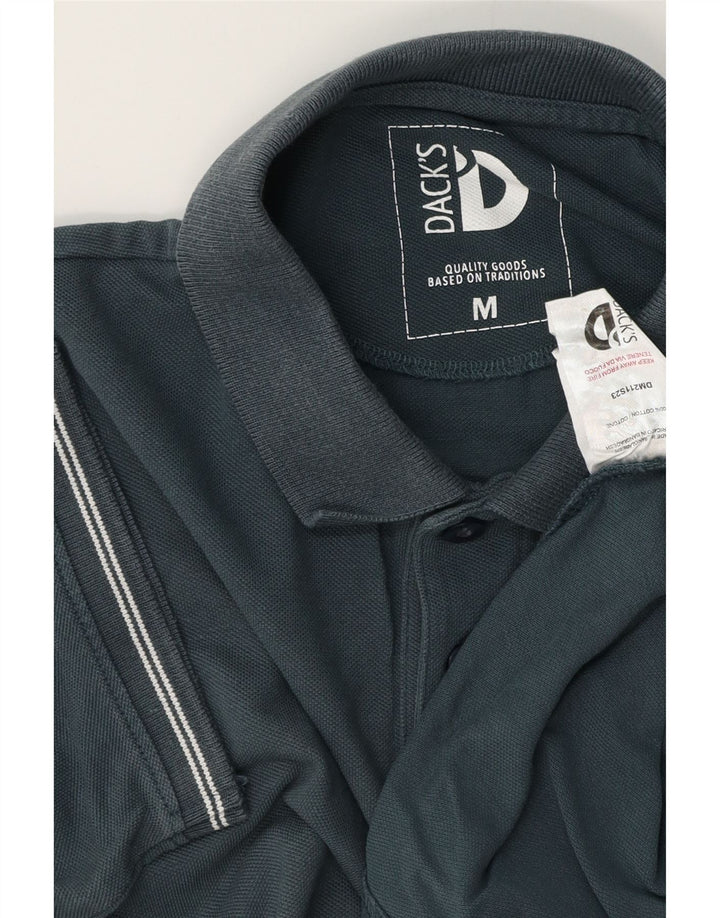 Dack's Mens Polo Shirt Medium Navy Blue Cotton
