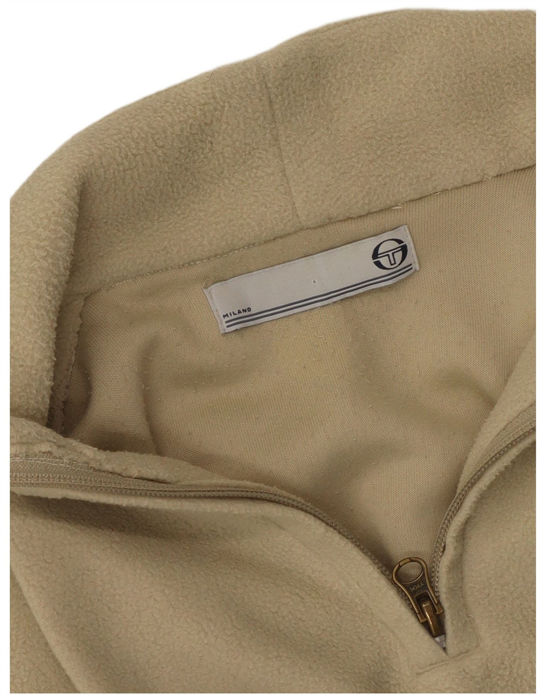 Vintage Womens Zip Neck Fleece Jumper Medium Green