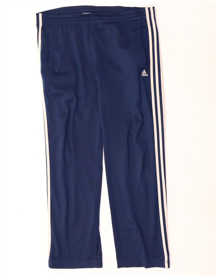 Adidas Mens Tracksuit Trousers Medium  Navy Blue Polyester