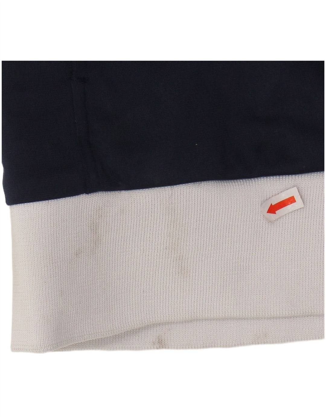 ASICS Mens Tracksuit Top Jacket Small Navy Blue Colourblock Polyester