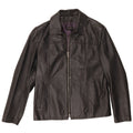 Planet Mens Leather Jacket IT 46 Small Black Leather