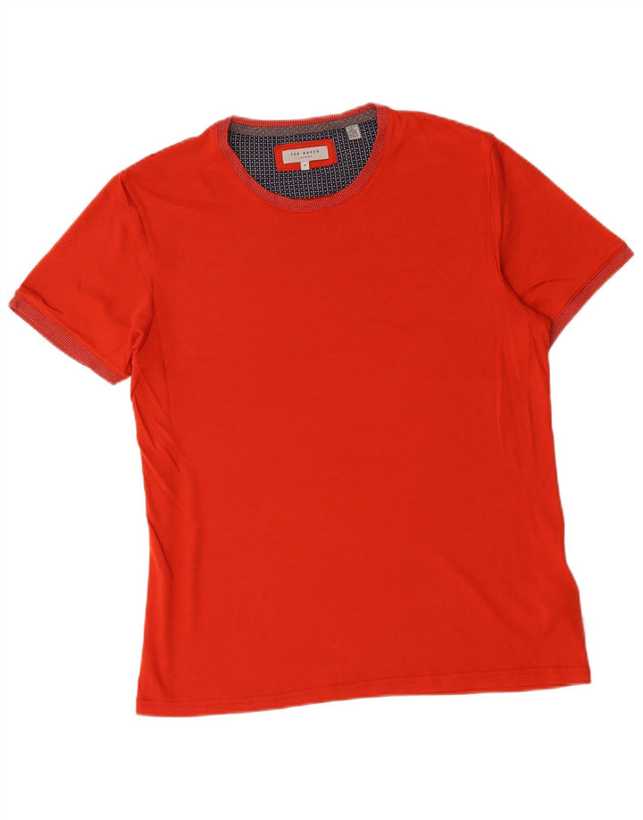 Ted Baker Mens T-Shirt Top Size 4 Large Red Cotton