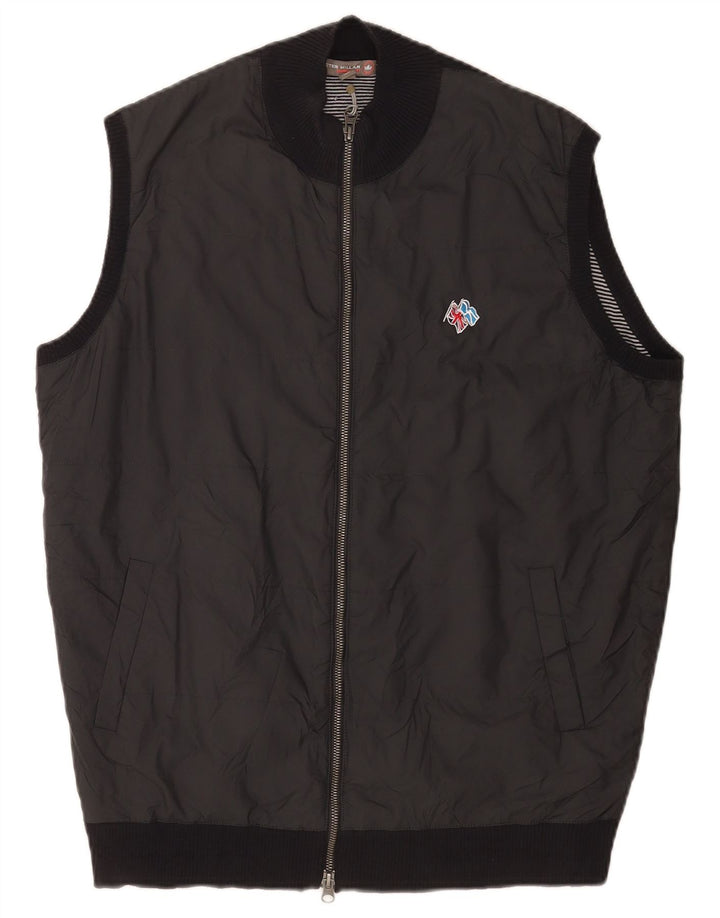 Peter Millar Mens Gilet UK 40 Large Black Cotton