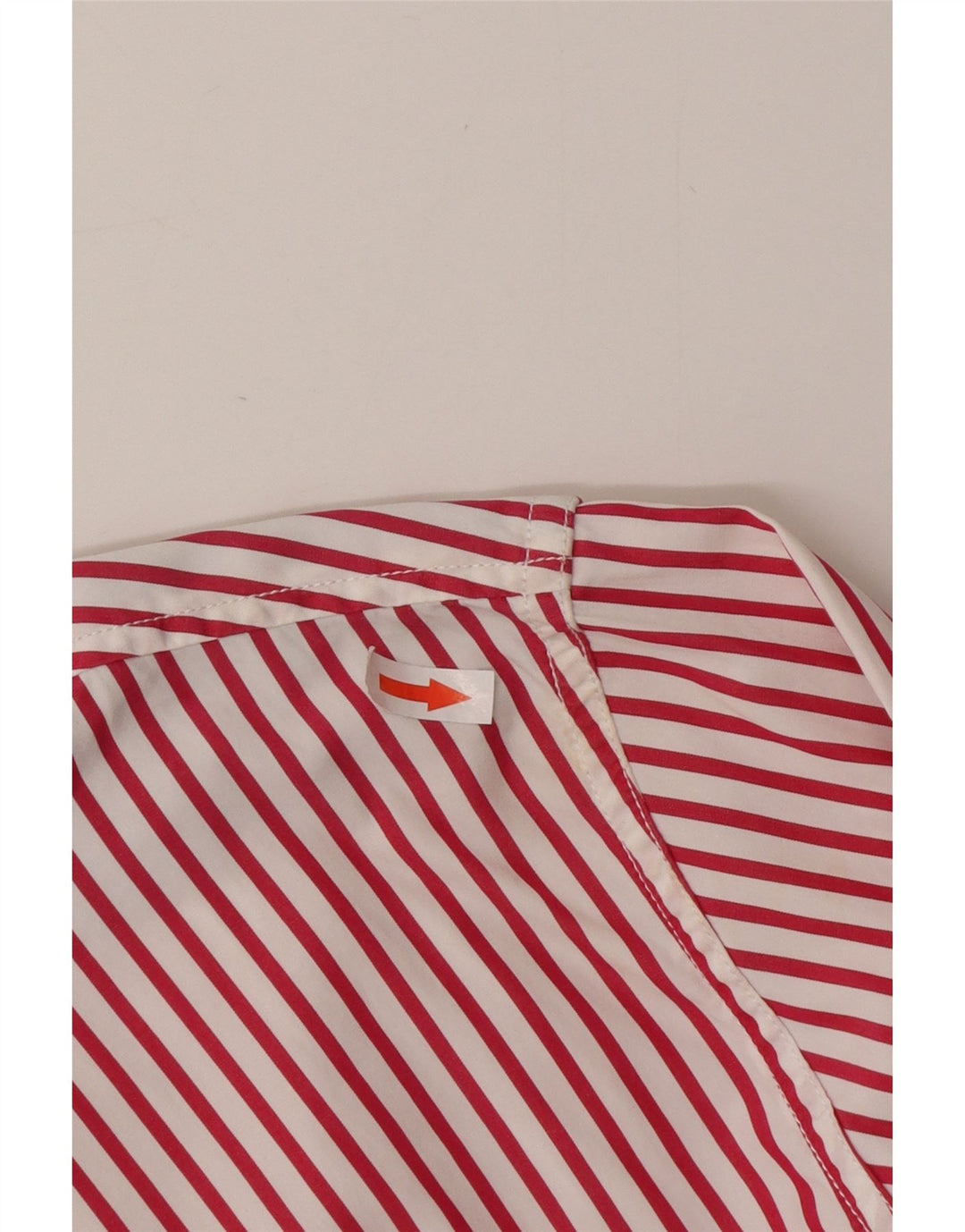 RALPH LAUREN Mens Shirt Large Red Pinstripe Cotton