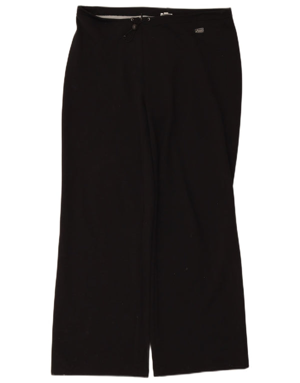 OASIS Womens Wide Leg Tracksuit Trousers Large W32 L28 Black Polyamide