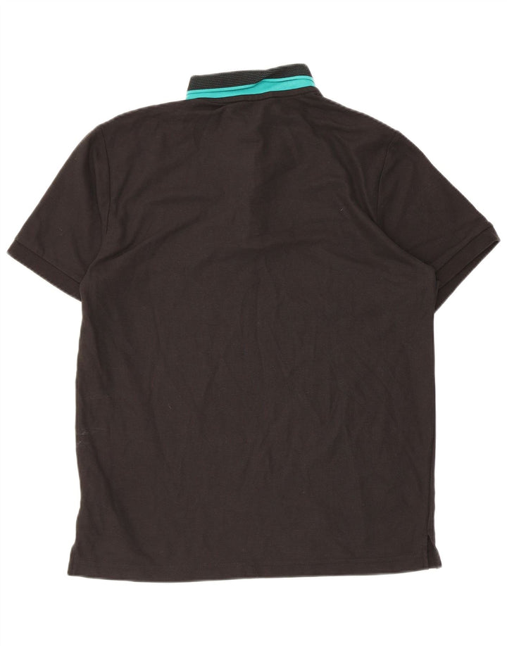 Puma Mens Polo Shirt Medium Black Colourblock Cotton