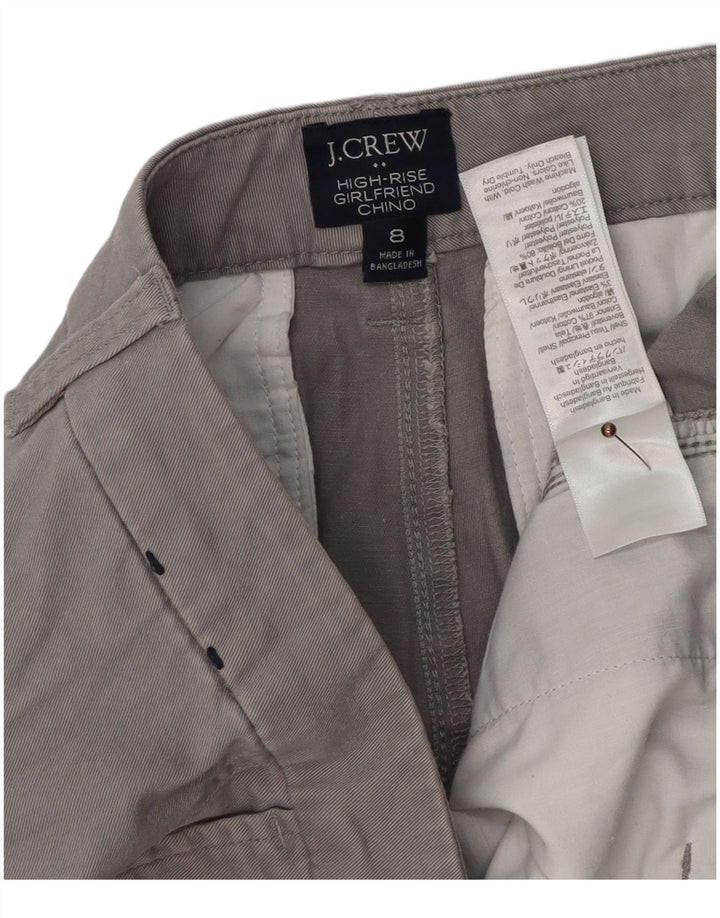 J. CREW Womens Girlfriend Slim Chino Trousers US 8 Medium W32 L27 Grey
