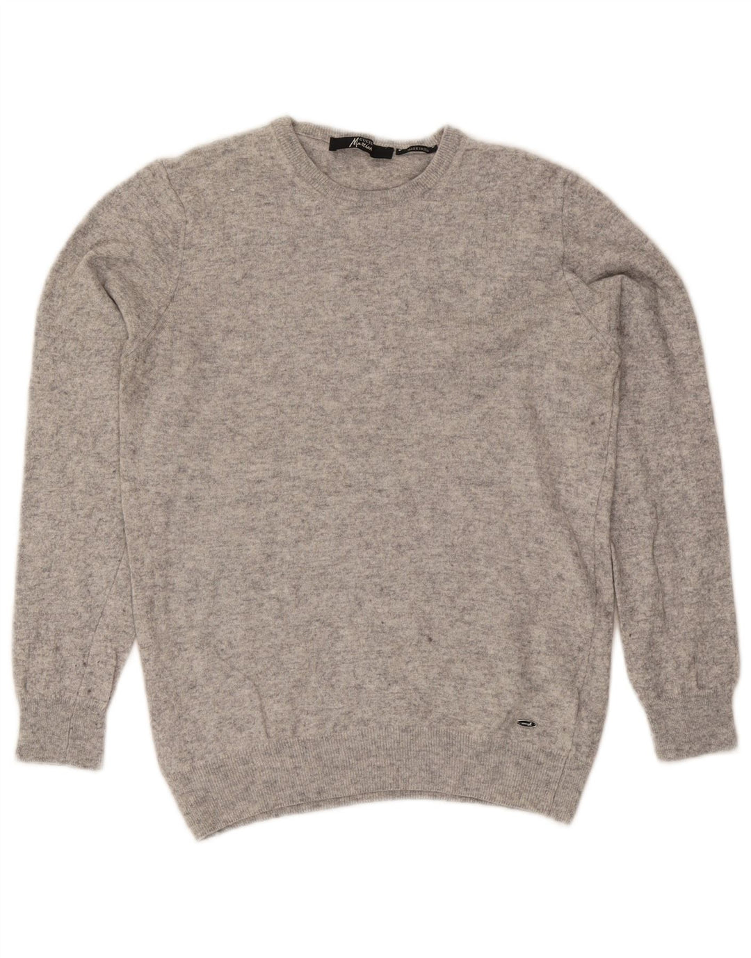 Guess Mens Crew Neck Jumper Sweater Medium Grey Flecked Viscose