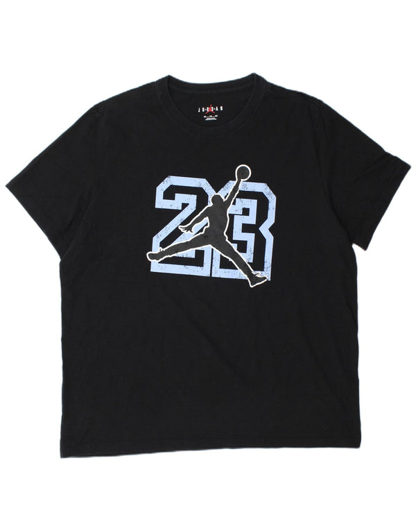 Jordan Mens Graphic T-Shirt Top 2XL Black Cotton