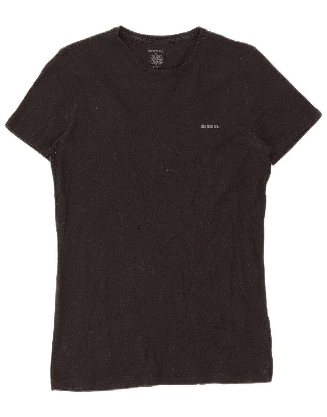 DIESEL Mens T-Shirt Top Small Black Cotton