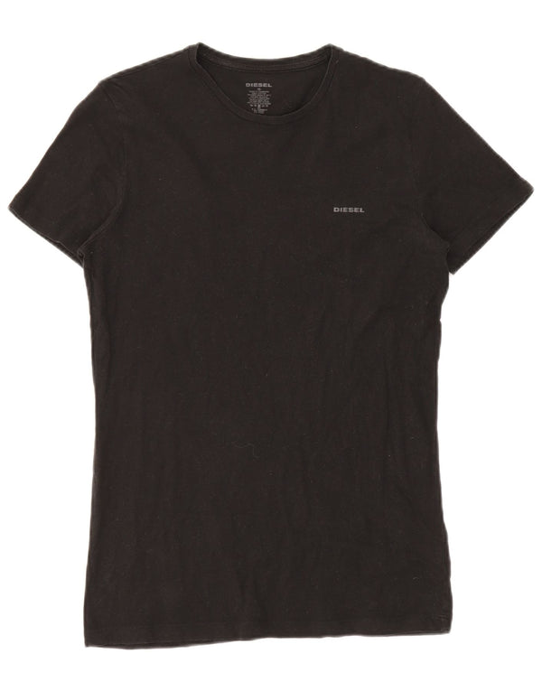 DIESEL Mens T-Shirt Top Small Black Cotton