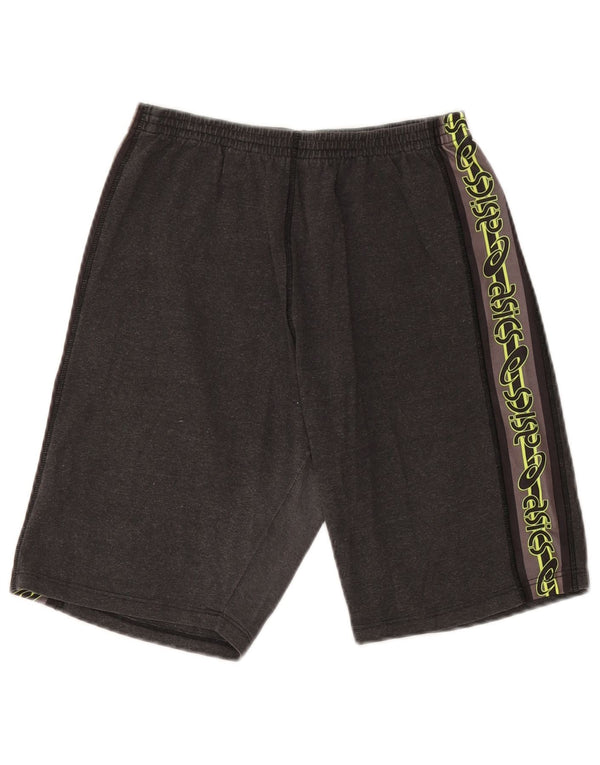 Asics Mens Graphic Sport Shorts XL Grey Cotton